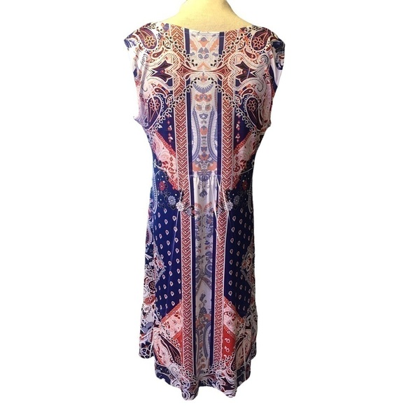 Apt. 9 Women's Embellished Dress Paisley Pattern Multicolor Sleeveless - Picture 4 of 6